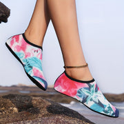 Women's Floral Water Shoes for Beach and Water Sports Non-Slip Quick-Dry Yoga Sneakers