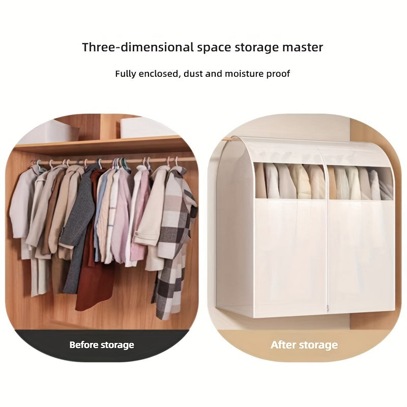 Translucent PEVA Hanging Garment Bag Dustproof Cover for Suits and Coats