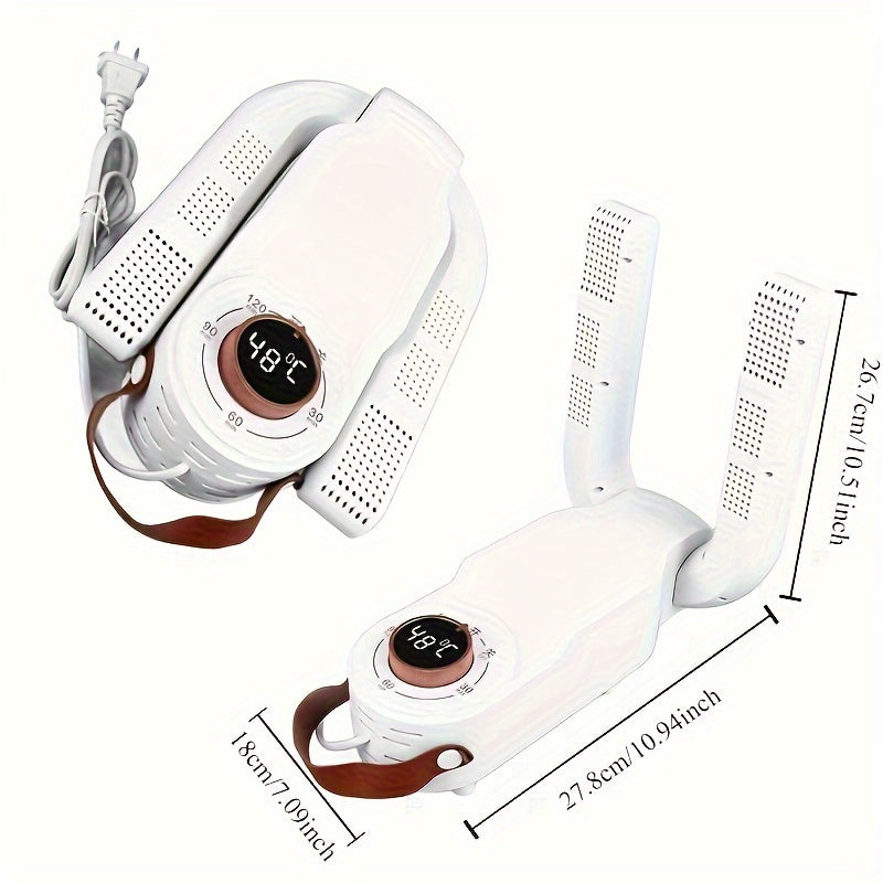 OSREE portativ poyabzal qurituvchi, vaqt belgilash funksiyasi va egiluvchan dizayni bilan, turli xil poyabzal turlari uchun mos keladi.