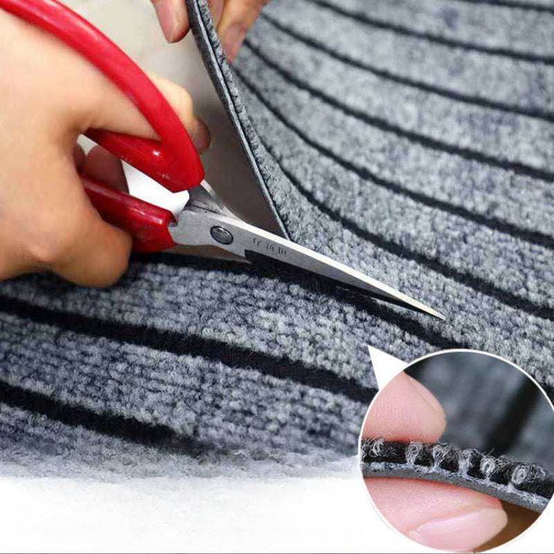 Gray Striped Door Mat Waterproof Anti-Slip Dust-Removing Outdoor Rug