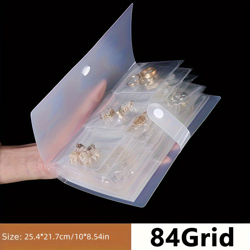 Bolsa organizadora de joyas con 160 compartimentos, almacenamiento antienvejecimiento y libre de polvo para collares, pulseras, anillos y pendientes