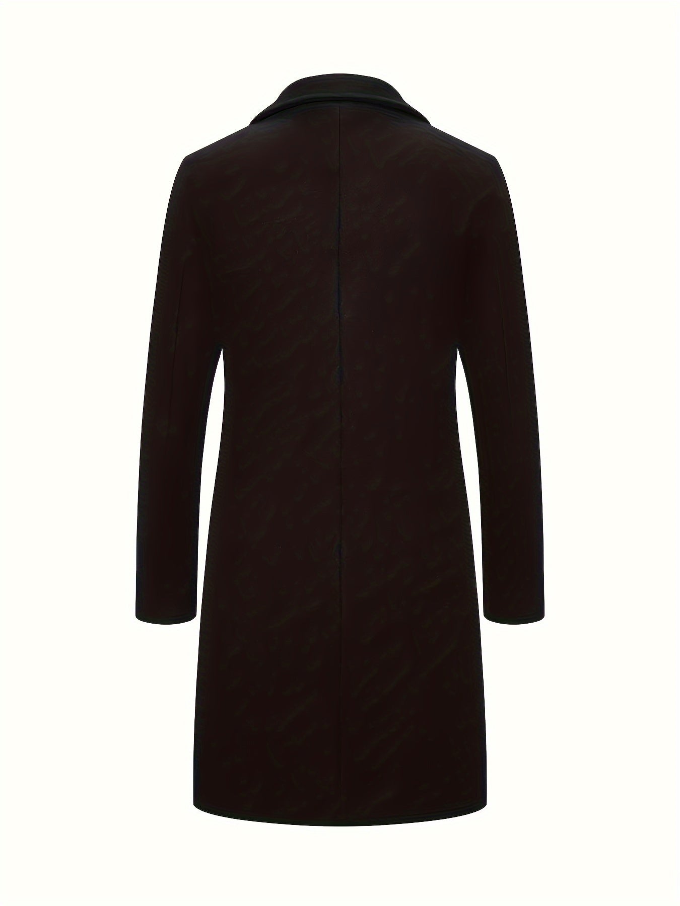 Men's Plus Size Slim Fit Trench Coat with Lapel Collar Button Pockets