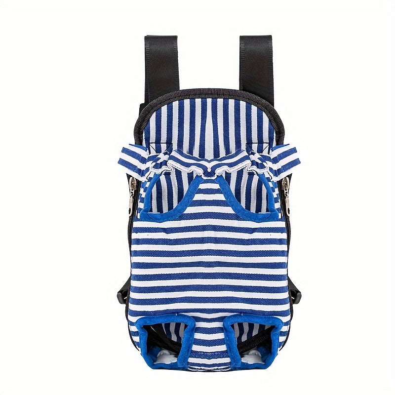 Adjustable Pet Carrier Backpack for Small to Medium Dogs and Cats Polyester with Shoulder Pad