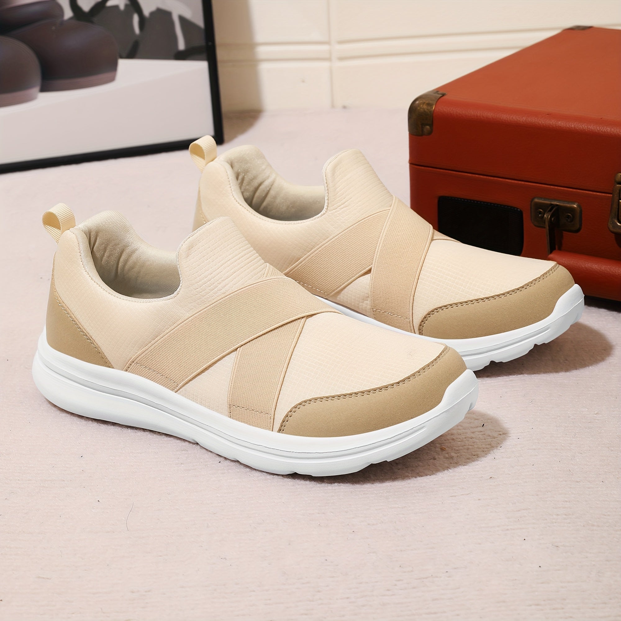 Women’s Mesh Slip-On Casual Sneakers Breathable Comfort Low-Top