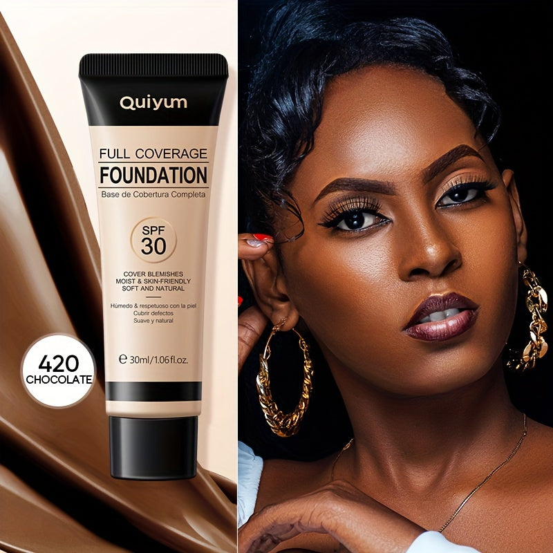 Women Full Coverage Matte Liquid Foundation Oil-Free Cover Blemishes Dark Spots