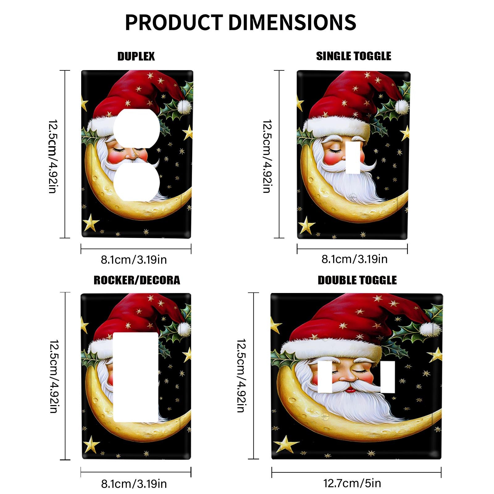 Santa Moon Zamonaviy San'at Usuli Devor San'ati, Hammom, Yotoqxona va Mehmonxona uchun ideal, Uy bezatish uchun mukammal, 1Gang yoki 2Gang o'lchamlarida mavjud