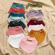 Baby Muslin Bibs and Burp Towels Set with Gauze Layers for Newborns