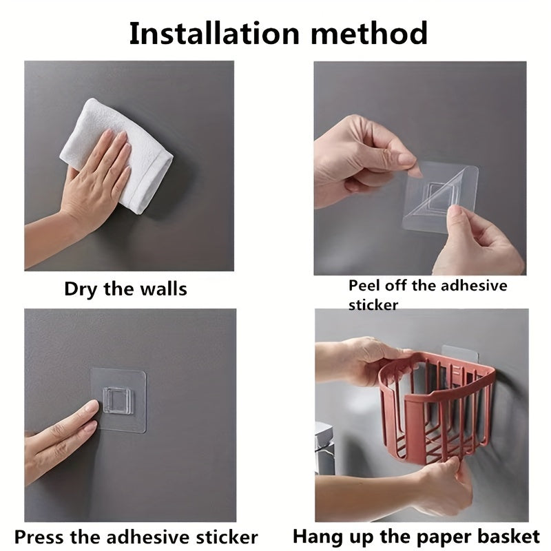 Portarrollos de papel higiénico de pared Instalación sin taladro Almacenamiento para baño