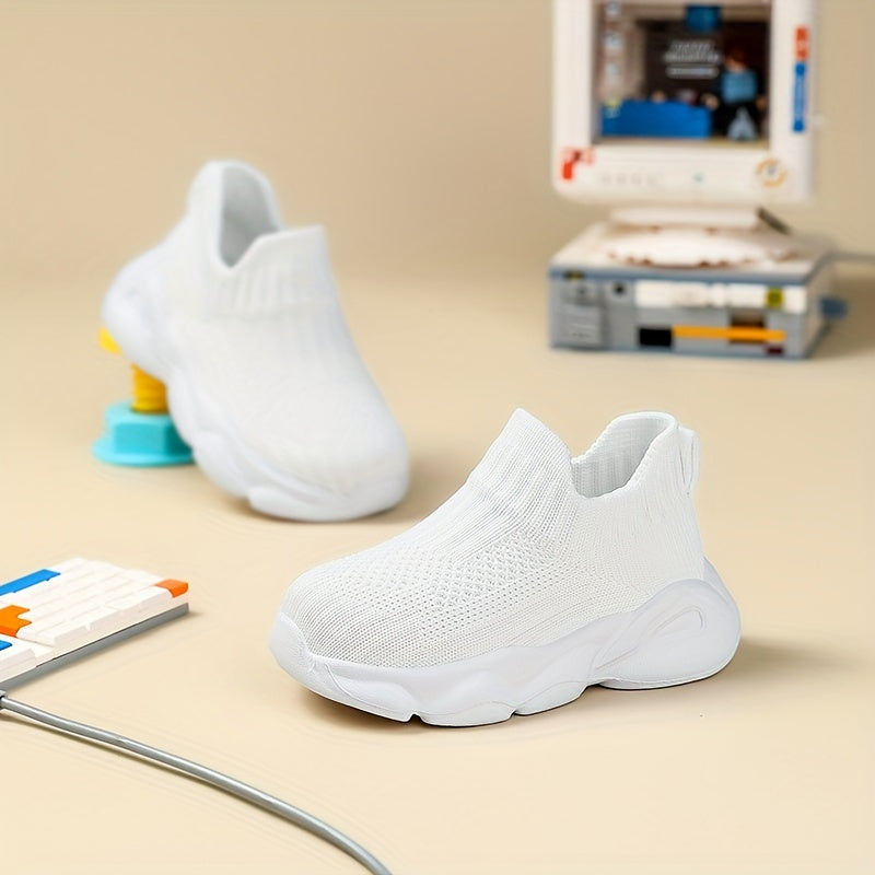Infants Toddlers Slip-On Sneakers with Anti-Slip EVA Sole Fabric Upper All-Season