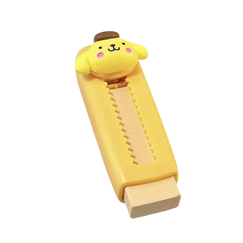 Borrador retráctil para oficina y escuela, colorido, sin ensuciar, diseño de dibujos animados