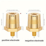 2PCS Copper Battery Terminal Connectors M8 Hex Stud for Car Lithium Lead-Acid Batteries