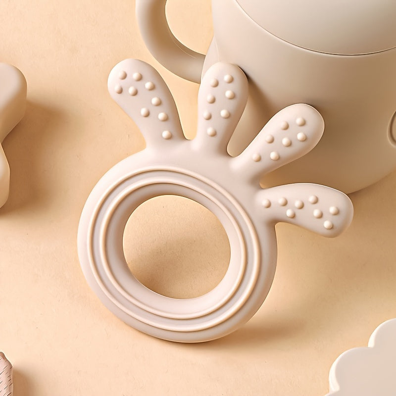 Baby Silicone Teether Toy for Infants and Toddlers Soft Textured BPA Free Fingerlike Design Dishwasher Safe
