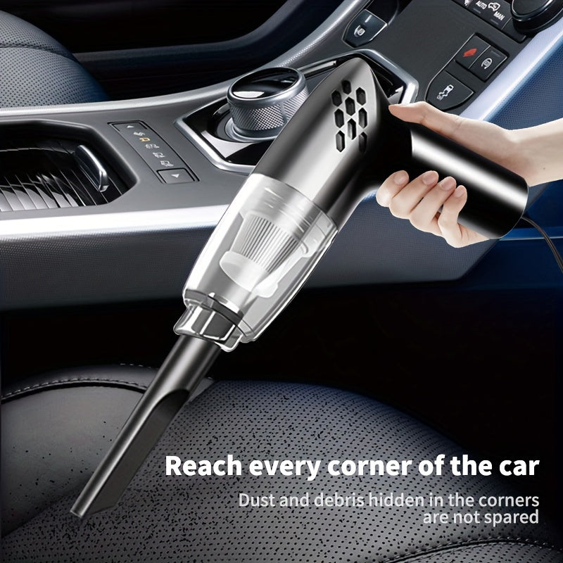 Kuchli vakuumli avtomobil, kuchli so'rish, chuqur tozalash imkoniyatlari va toza avtomobil uchun portativ 12V ishlash.