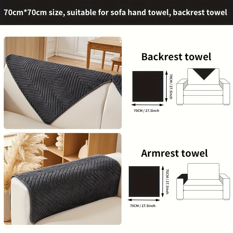 Zamonaviy plush divan qopqog'i, sirpanishga qarshi, itlarga mos, dog'larga chidamli polyester