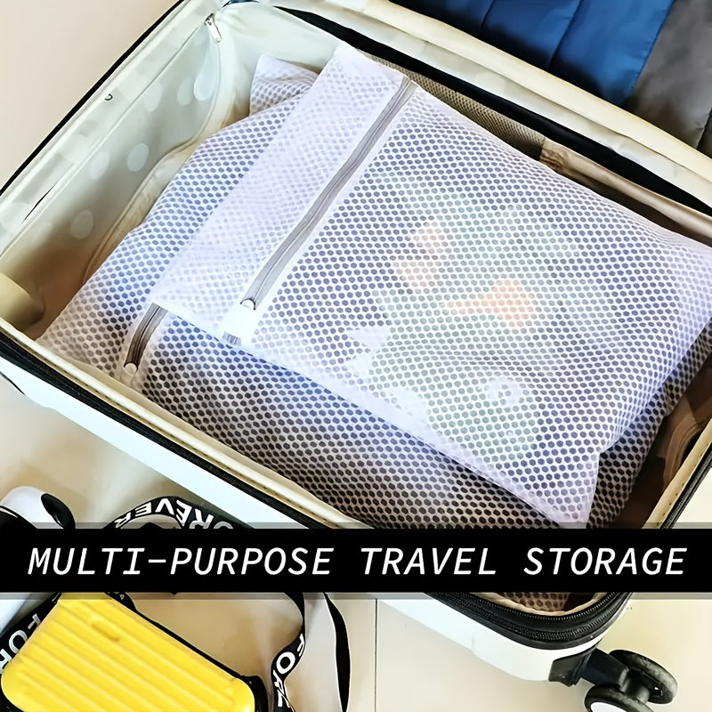 Juego de 3 bolsas de malla para lavandería de lavado medio con cremallera para prendas delicadas