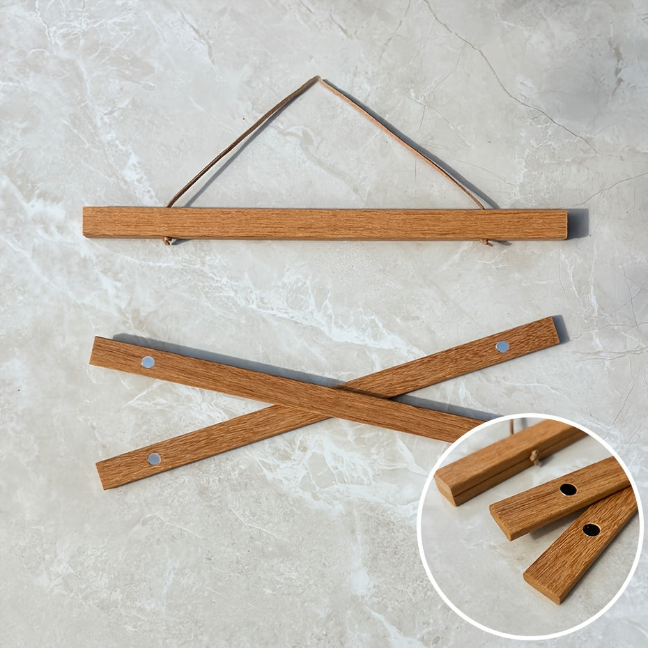 Zamonaviy magnitli yog'och ramkalar, turli o'lchamlarda, kuchli magnitlar bilan, har xil yuzalarda xavfsiz osish uchun mo'ljallangan, har qanday xonada fotosuratlar va kanvas san'at uchun ideal.