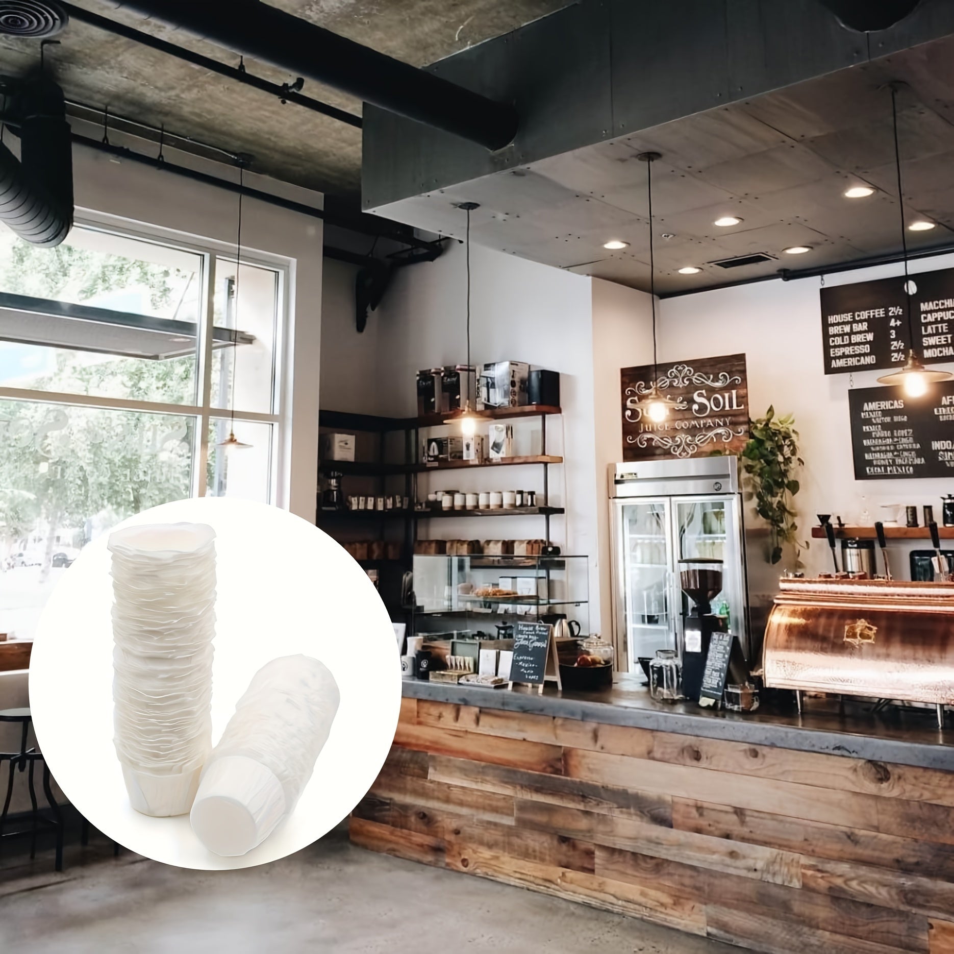 K-Cup Qahva Mashinalari uchun Bir Martalik Qahva Filtri Qog'ozlari, Qayta Ishlatiladigan, 100 ta Paket