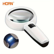 Handheld Magnifying Glass with LED Light 30X 45X Dual Lens for Jewelry Reading Repair