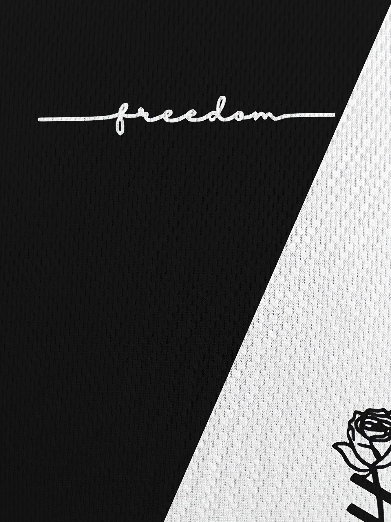 Men's Short Sleeve T-Shirt with Rose Print Color Block Casual Summer Polyester