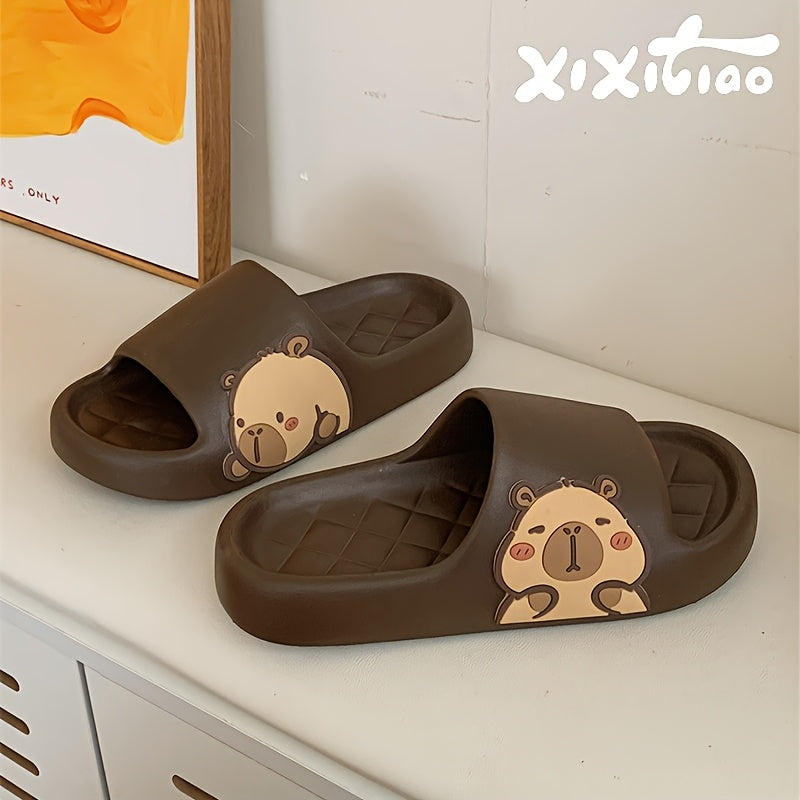 Unisex EVA Bear Slides Summer Non-Slip Casual Indoor Outdoor Slippers