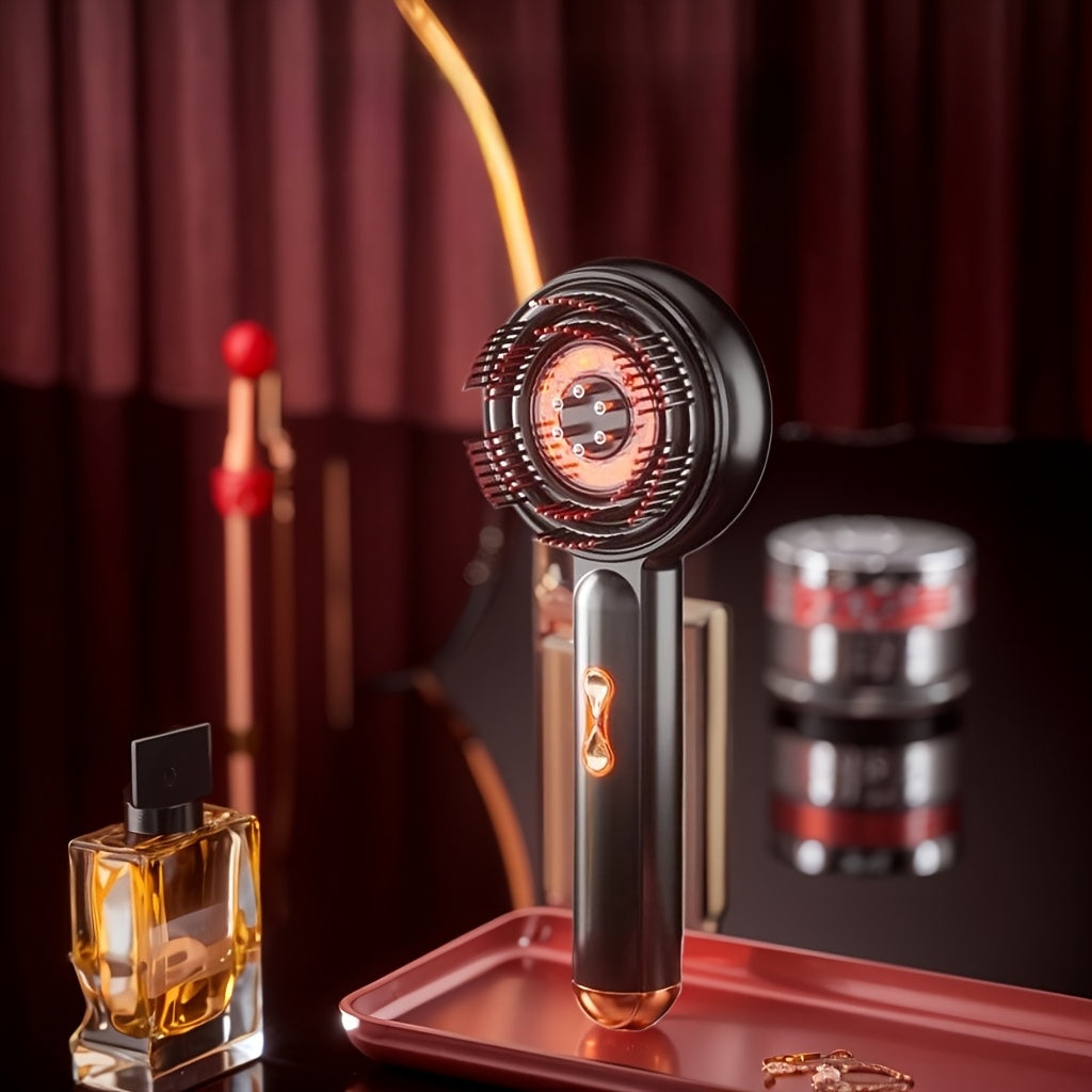 Portable Electric Hair Comb and Scalp Massager with 3 Modes USB Rechargeable Lithium Battery Ergonomic Design