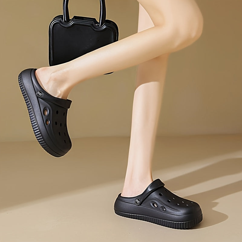 Women's EVA Clogs Non-Slip Beach Sandals Flat Heel Indoor Hole Shoes