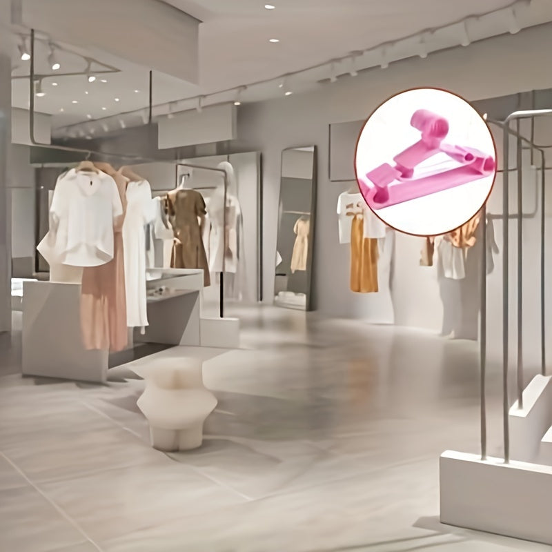 Set of 10 Space-Saving Portable Closet Hangers for Clothing Storage