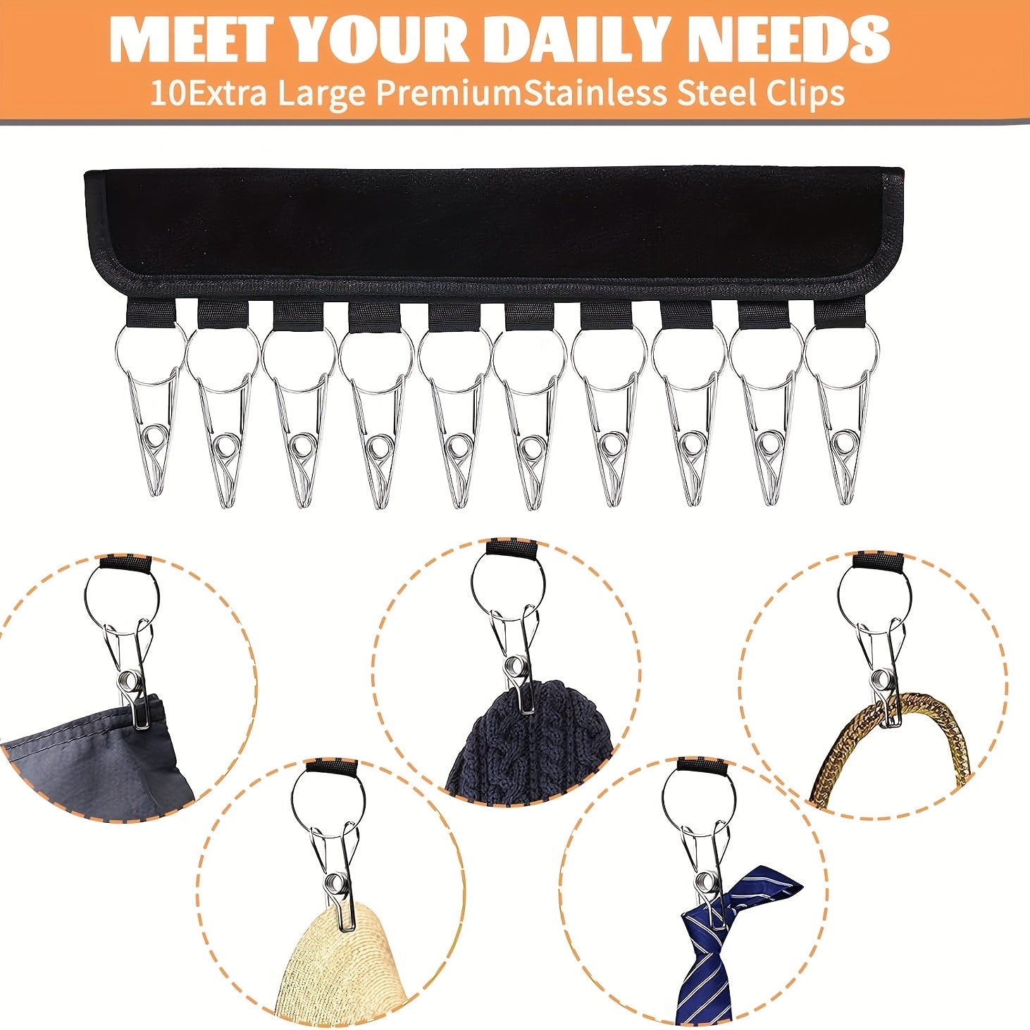 Вешалка-органайзер для шляп для шкафа, 1 упаковка зажимов для хранения бейсбольных кепок