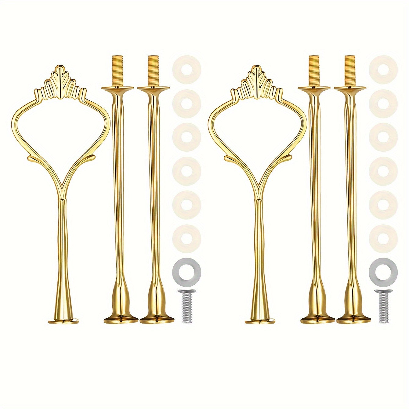 Cake Stand Hardware Accessories 3-Tier Mold Crown Resin for Weddings Parties Gold Silver