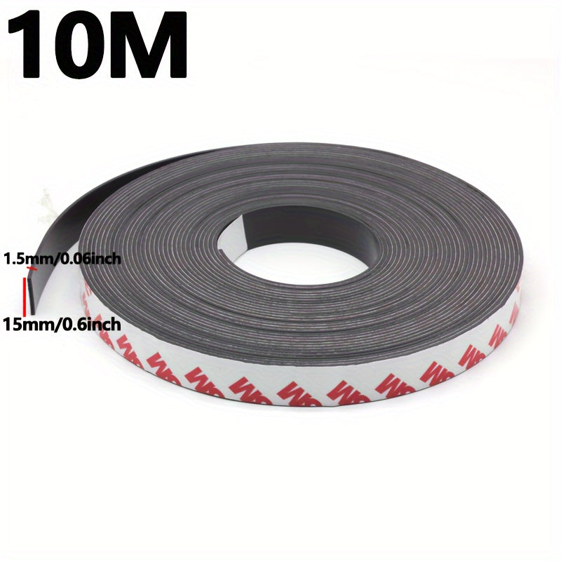 10M Magnetic Tape Roll Self-Adhesive Flex Magnets for Hanging Tools Home Decor