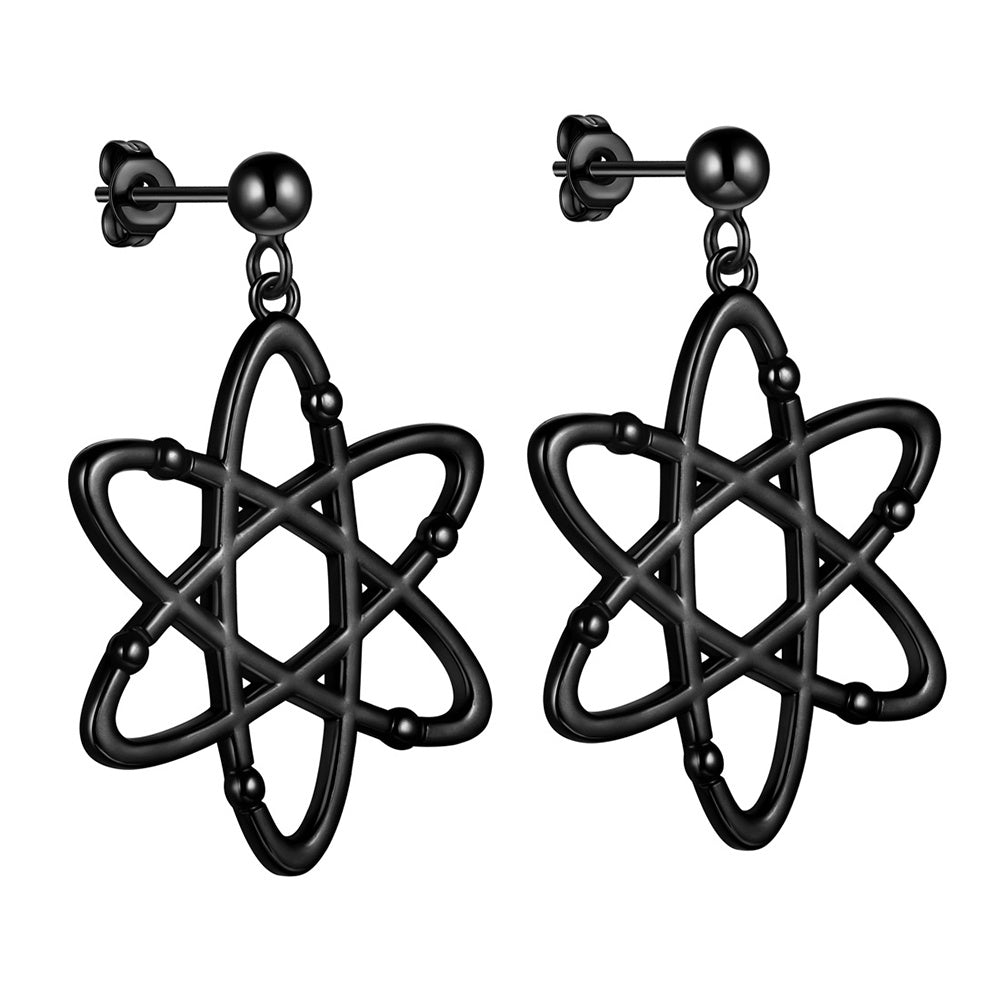 Science-Themed Dangle Earrings with Atom Design for Biology and Chemistry Enthusiasts