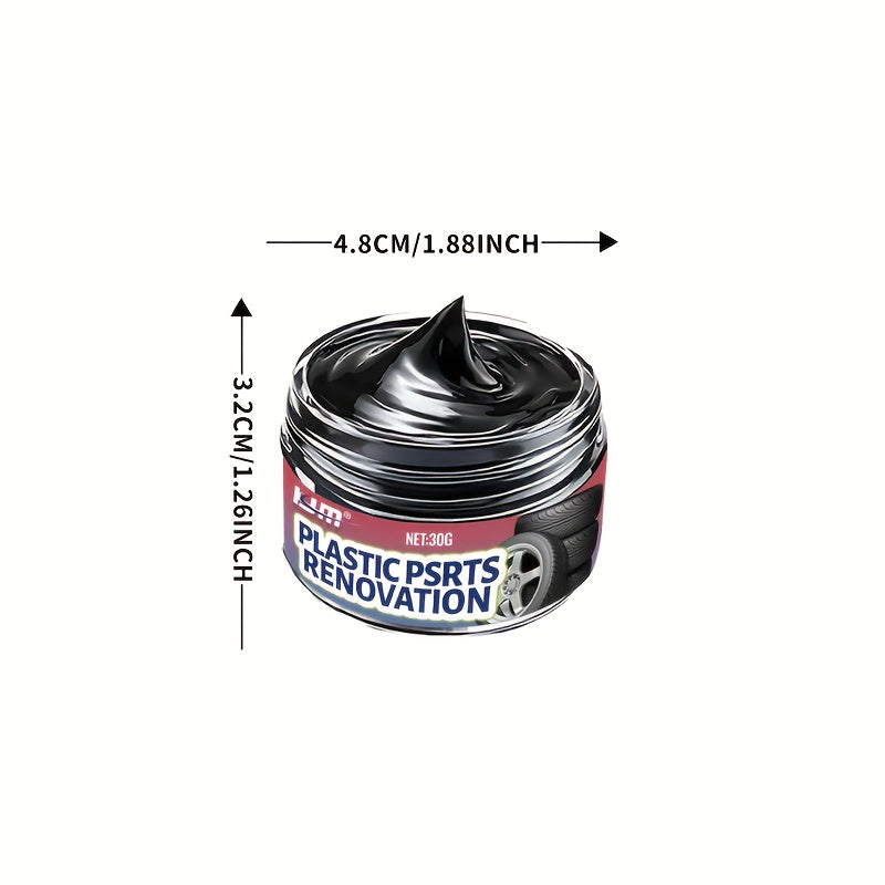 30g Plastic Car Polish Paste for Interior, Tire Gloss, Scratch Repair