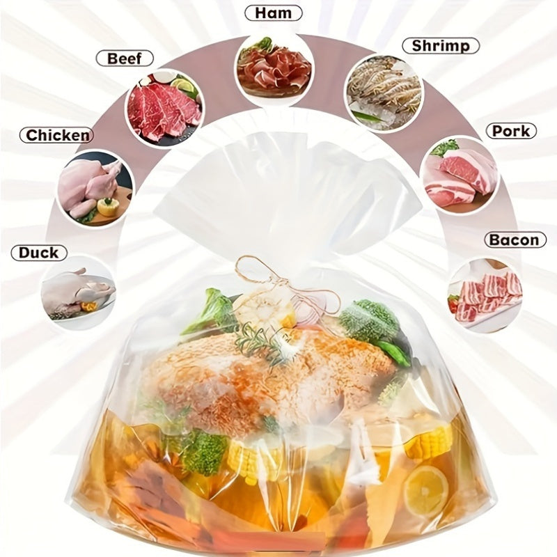 Bir martalik yuqori haroratli pech sumkalarining 20 yoki 100 ta paketlari, ovqatni pishirish uchun