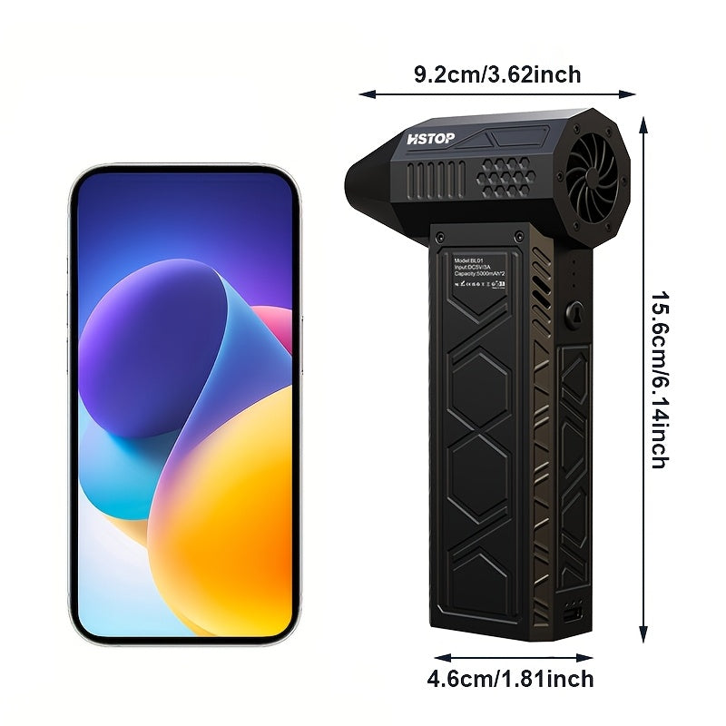 Rechargeable Mini Jet Fan with 10000mAh Battery Portable Compressed Air Duster for Indoor Outdoor Use