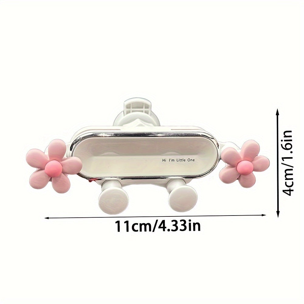Uniseks plastik gul shaklidagi sozlanadigan avtomobil oynasi telefon tutqich, bardoshli, yuviladigan