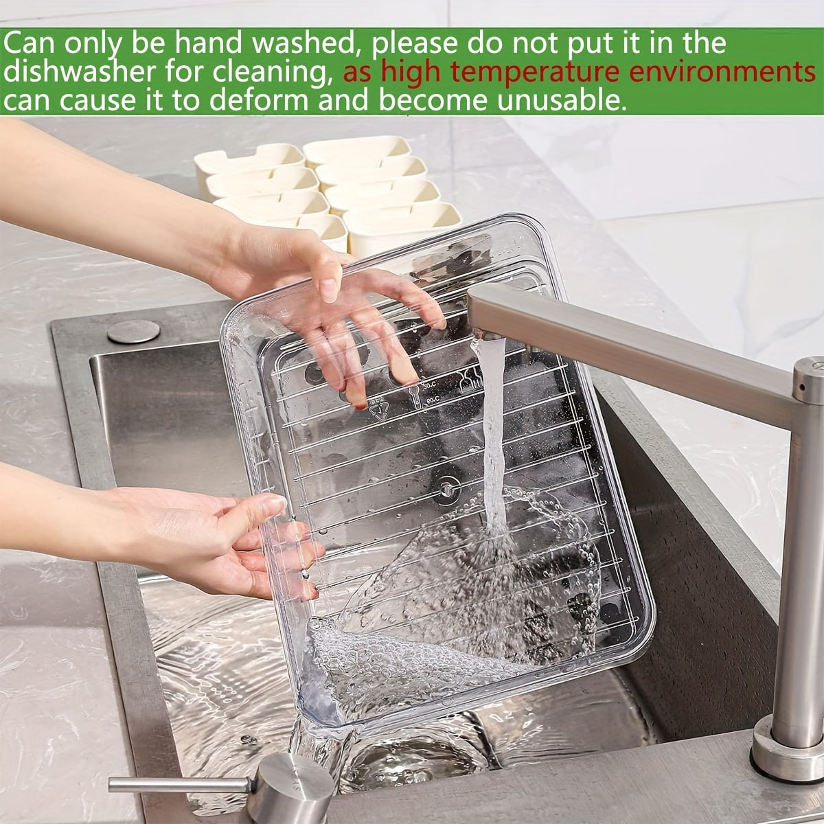 Square Food Storage Lunch Box with 4/8/9 Compartments and Handles Plastic Tray