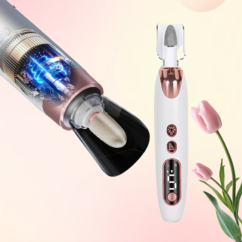 Cordless Electric Nail Drill Set for Thick Nails Hand and Foot Care Rechargeable White