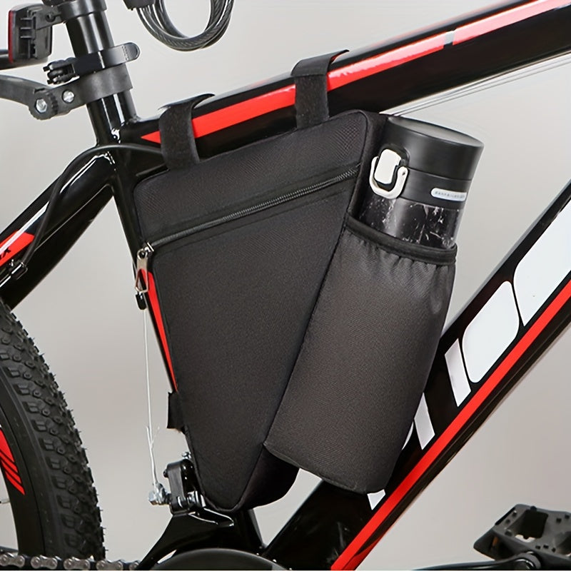 Bolsa para cuadro de bicicleta de montaña, resistente a la intemperie, organizador de almacenamiento para ciclismo