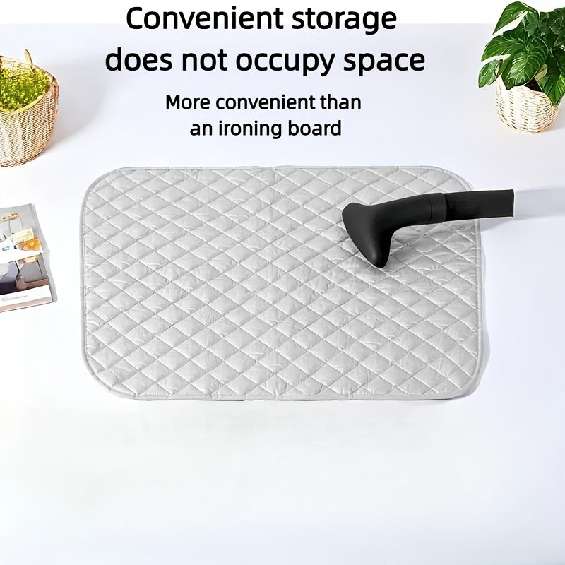Alfombra plegable de aislamiento térmico portátil para planchar ropa con recubrimiento de algodón