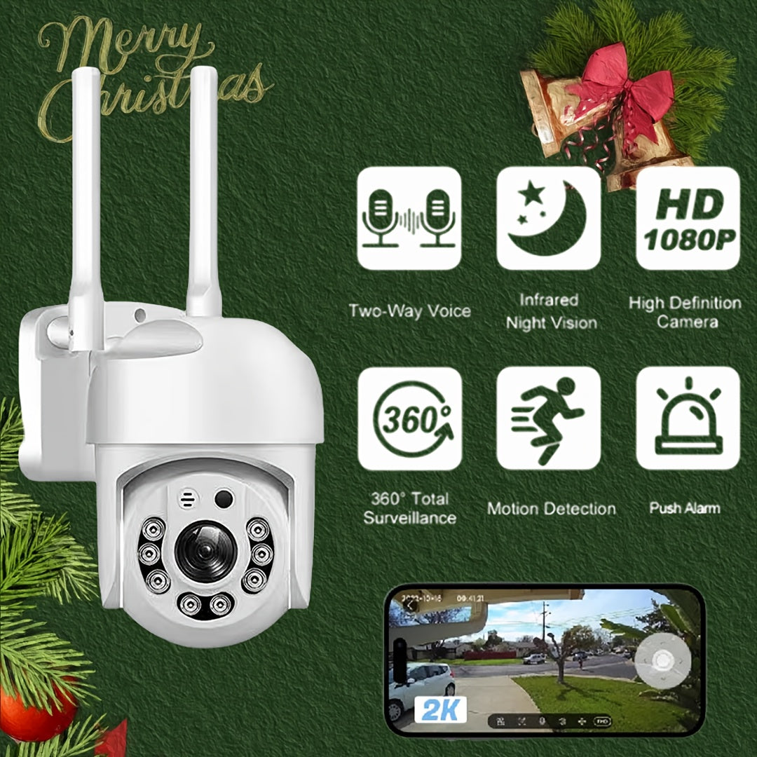 Uy va hayvonlarni kuzatish uchun avtomatik izlovchi harakatni aniqlash va kechqurun ko‘rish bilan simsiz xavfsizlik kamerası