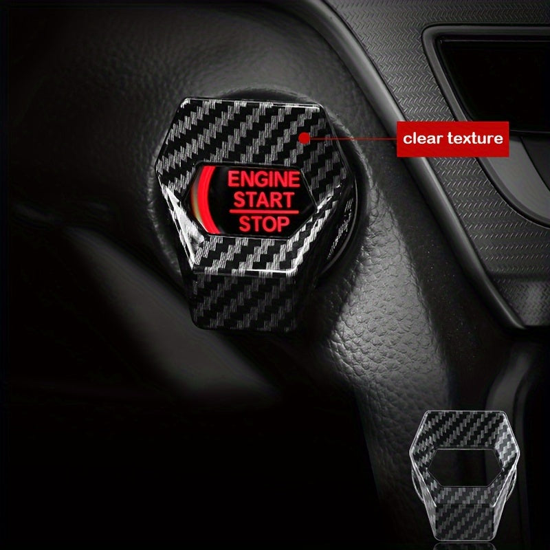 Universal Zink Alloy Avtomobil Dvigatelini Ishga Tushirish va To'xtatish Tugmasi Qopqog'i Karbon Fiber Ko'rinishi Chizishga Qarshi