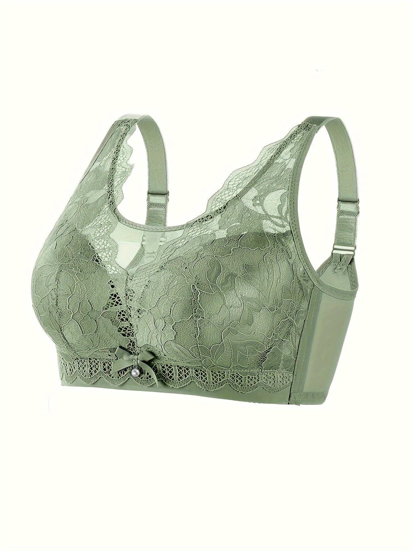 Plus Size Lace Minimizer Bra for Large Busts Full Coverage Adjustable Lingerie