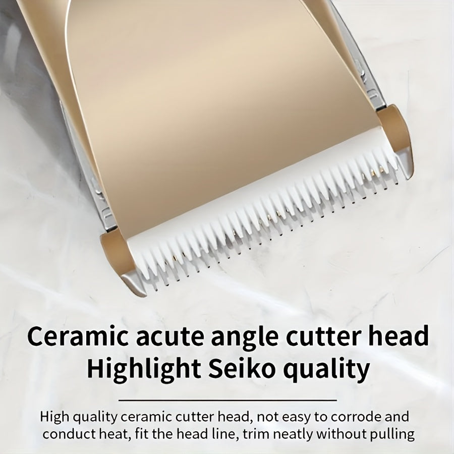 Cordless Hair Clippers for Men USB Rechargeable Low Noise High Power Hair Cutting Kit with Guide Combs