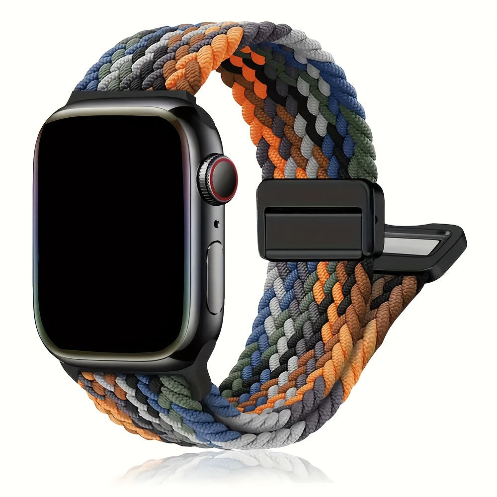 Nylon Watch Band for Apple Watch Ultra Series 2/1 Compatible with Series 10-3 38mm-49mm Magnetic Buckle