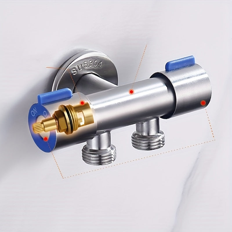 Stainless Steel Wall Mounted Shower Diverter with Double Handle Control