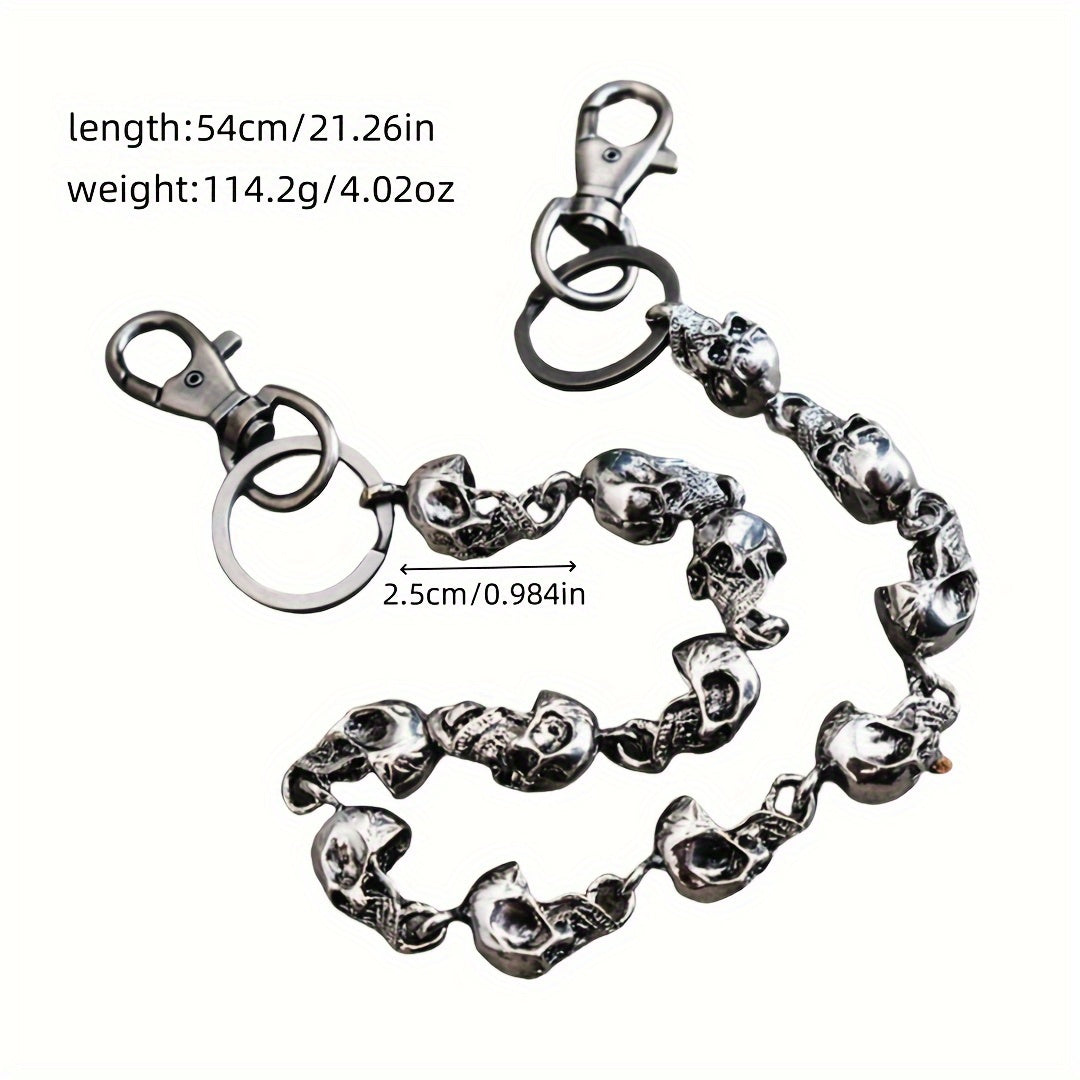 Men's Gothic Skull Waist Chain Hip Hop Accessory for Pants Halloween Party