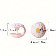 Set of 2 Daisy Flower Bed Skirt Pins Needle-Free Quilt Fasteners Anti-Slip Bed Sheet Clips