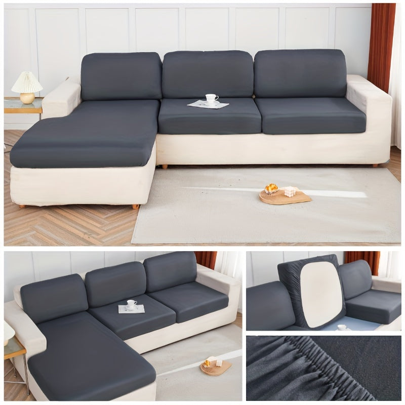 Elastik pastki bilan cho'ziladigan divan yostiq qoplamasi, yashash xonasi divanlarida oson olib tashlash va chizish qarshiligi uchun mo'ljallangan.