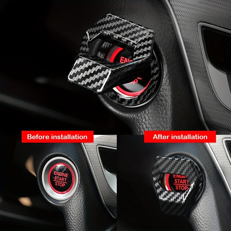 Universal Car Push-Button Start Switch Protective Cover Black Durable Silicon