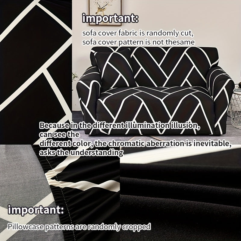 Высокая эластичная чехол для дивана с противоскользящей пенопластовой полосой, пылезащитный и подходящий для всех сезонов. Включает 1 наволочку без наполнителя. Размеры 40,89 см * 40,89 см. Идеально подходит для защиты мебели и улучшения домашнего декора.